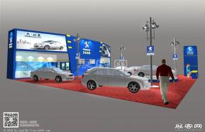 东风标致展台模型图片