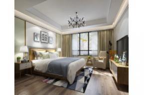 现代北欧卧室3D模型效果图