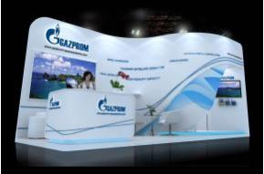 GAZPROM电子科技博览会展台模型图片
