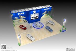 东风标致车展台模型图片