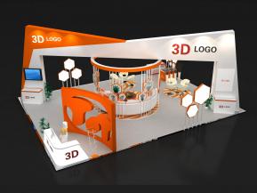 现代展台四面开