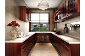 中式厨房3D模型效果图