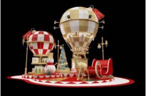 热气球圣诞美陈