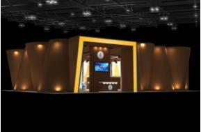 窗帘异形展览模型图片