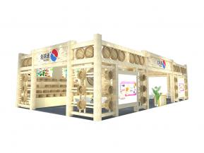 全球通展台竹笼风方案