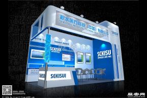 积水医疗科技展台模型图片