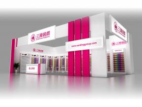 三顶织带展览模型