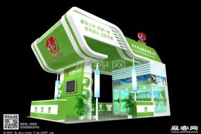 华中药业展台3D模型效果图