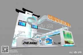 浙江软交会展览模型图片