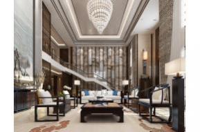 中式别墅客厅3D模型效果图