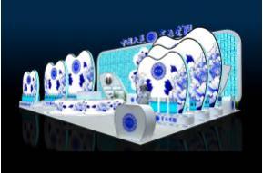 青花瓷展览模型