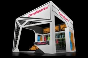 户外36平简约小展台