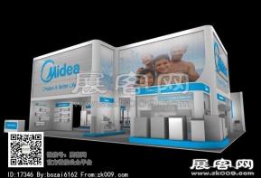 美的展台模型效果图