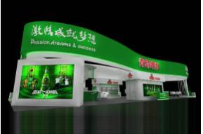 青岛啤酒展台模型图片