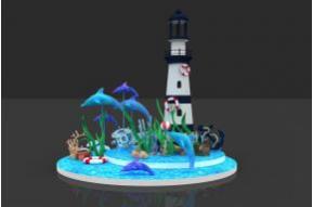 海洋美陈dp点3D模型