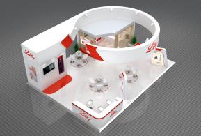 现代展览展示展台模型