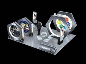 上海世博展览馆电商展丨钢源城展台搭建效果图