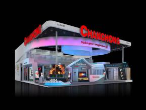 长虹双层展位模型