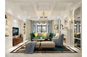 美式客厅展览模型图片