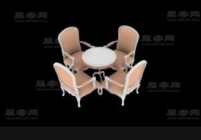 洽谈桌3D模型