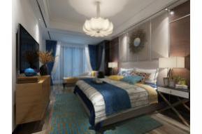 现代卧室3D模型效果图