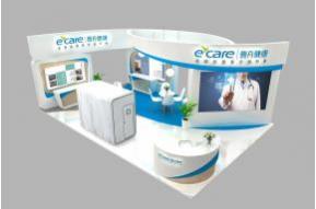 壹舟健康展台模型效果图