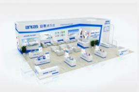 安泰建筑胶展台模型效果图