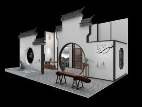 汇鸿金梅食品展览展示展台模型