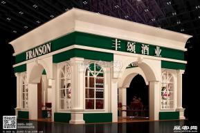 丰颂酒业展台模型图片