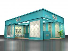 奥美师墙布展台模型