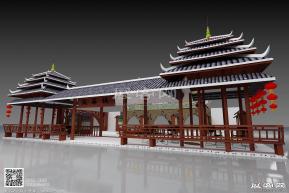 黔南展览台模型图片