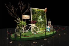 美陈装饰 自行车 相框 鸟笼