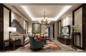 新中式客餐厅3D模型图片