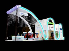 上海化工展昊基展台搭建效果图