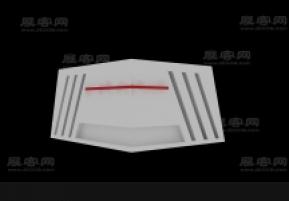 转角接待台3D模型