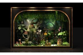 相框森系橱窗3D模型