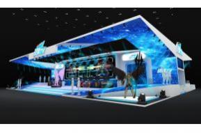 战旗TV直播游戏展览展台3d模型图片