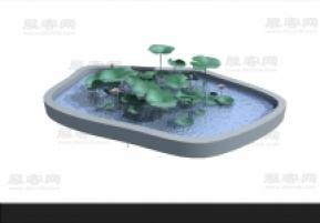 荷花3D模型