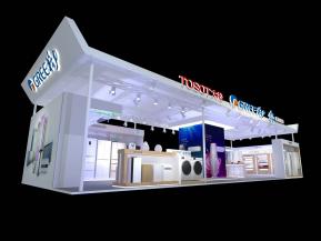 格力户外展台模型