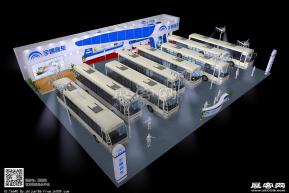 宇通客车展台模型图片