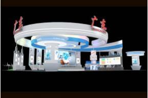 广东政府展台模型图片