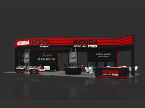 建大轮胎展览展台模型