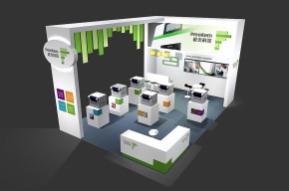 屹尧科技展台模型图片