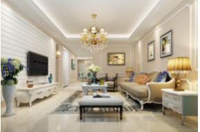 简欧客厅餐厅3D模型效果图