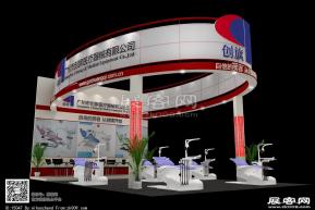 创旗展台模型图片