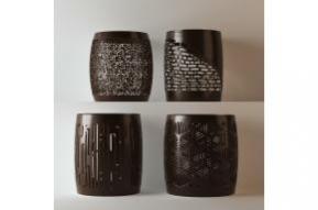 东南亚实木凳子组合模型3D模型