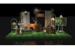 木箱木桩画架美陈