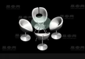 洽谈桌3D模型