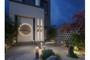 新中式庭院3D模型效果图