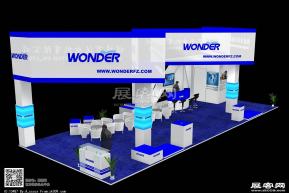 福建万达电机方案展台模型图片